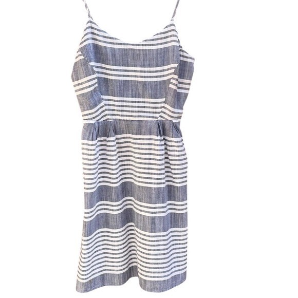 OLD NAVY. Blue/White Striped Cami dress. Size Small. Zipper on side. Lin…