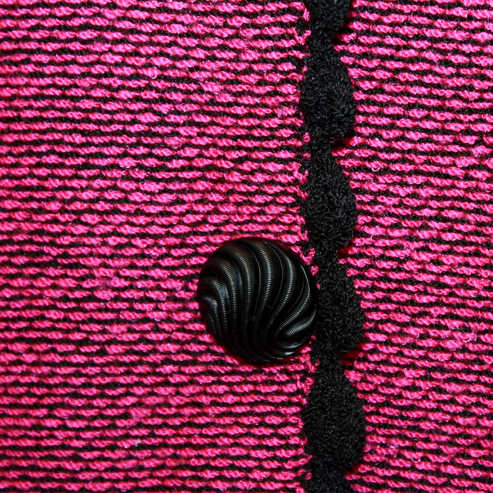 Vintage Pink Blazer Old Money Knit Cardigan Button Preppy Shoulder Pads USA M