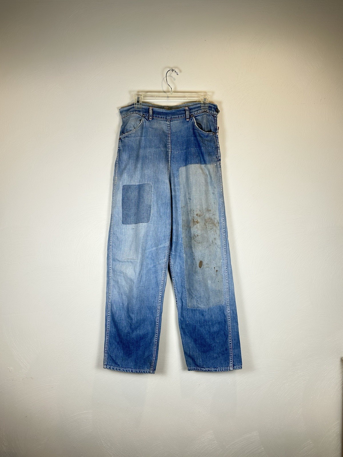 Vintage 1940s-50s J.C. Penney&rsquo;s Ranch Craft Repaired Side Zip Jeans