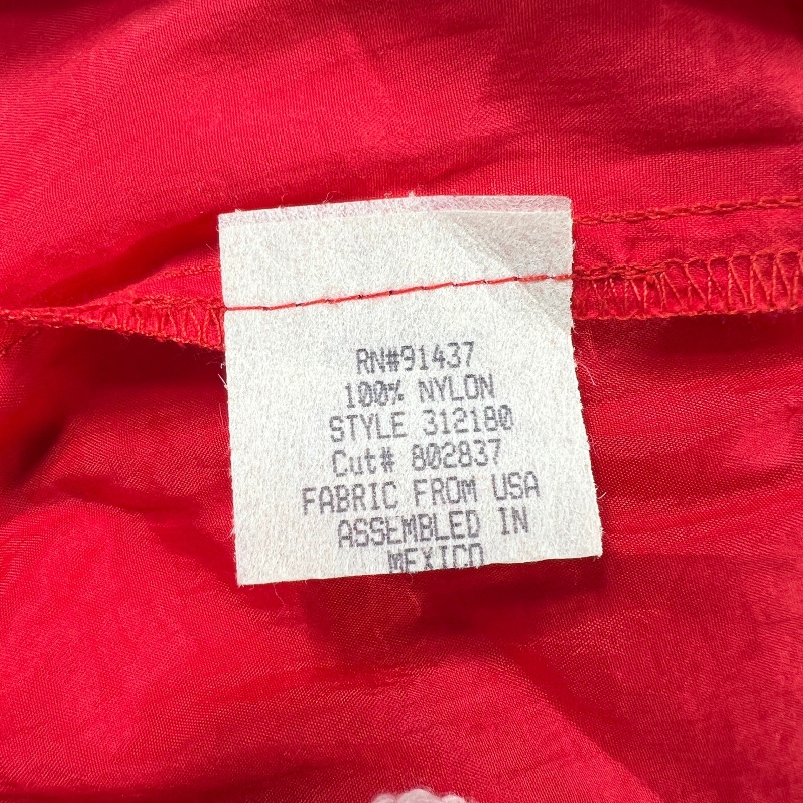 Guess Sport Track Pants Junior Medium Red Nylon Vintage 90s Windbreaker NWT