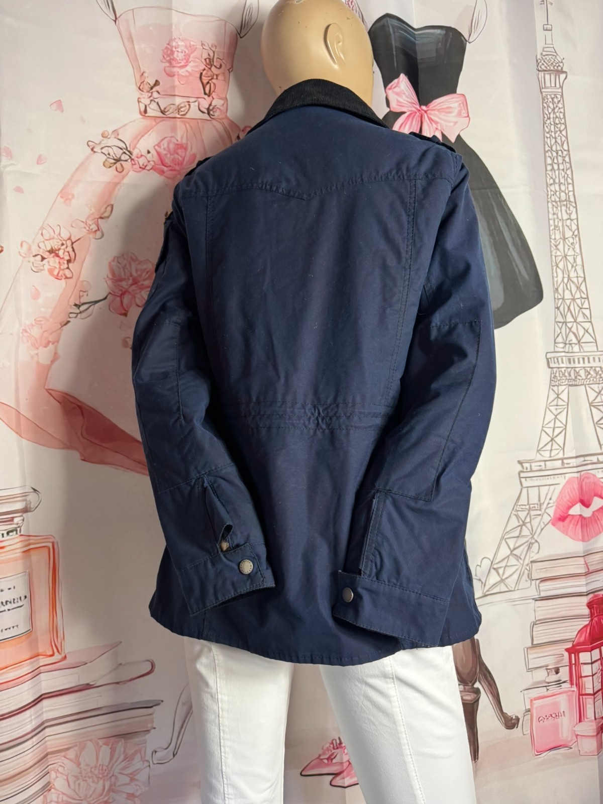Barbour International Ladies Navy Jacket UK14 EU40 Heritage Utility Jacket