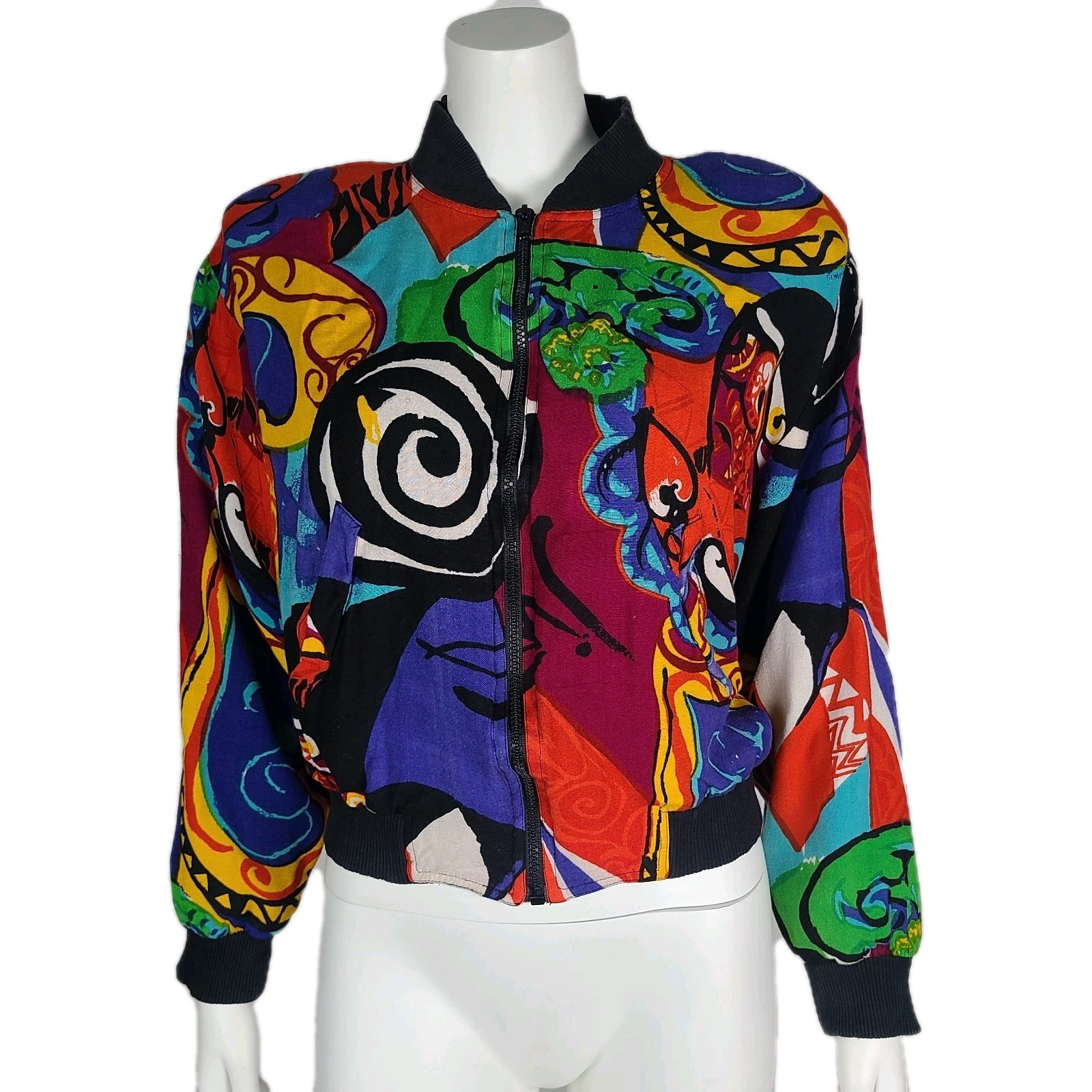 Vintage Womens Frantik Jacket Bomber 80&rsquo;s Artys Size M
