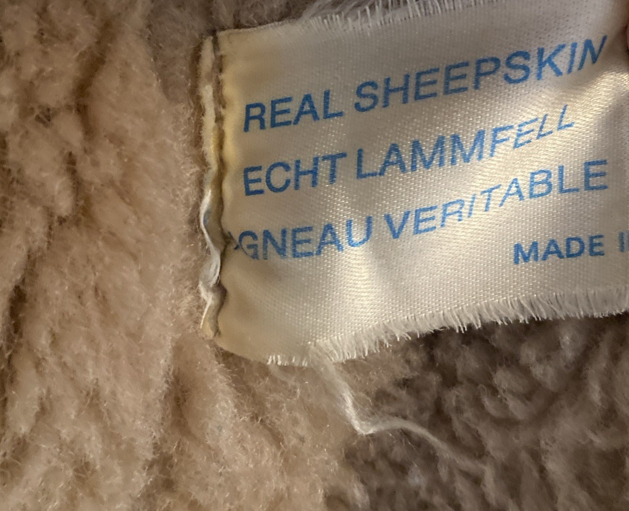 Vintage John Paterson UK Shearling Coat Real Lambskin 38 England Leather Women
