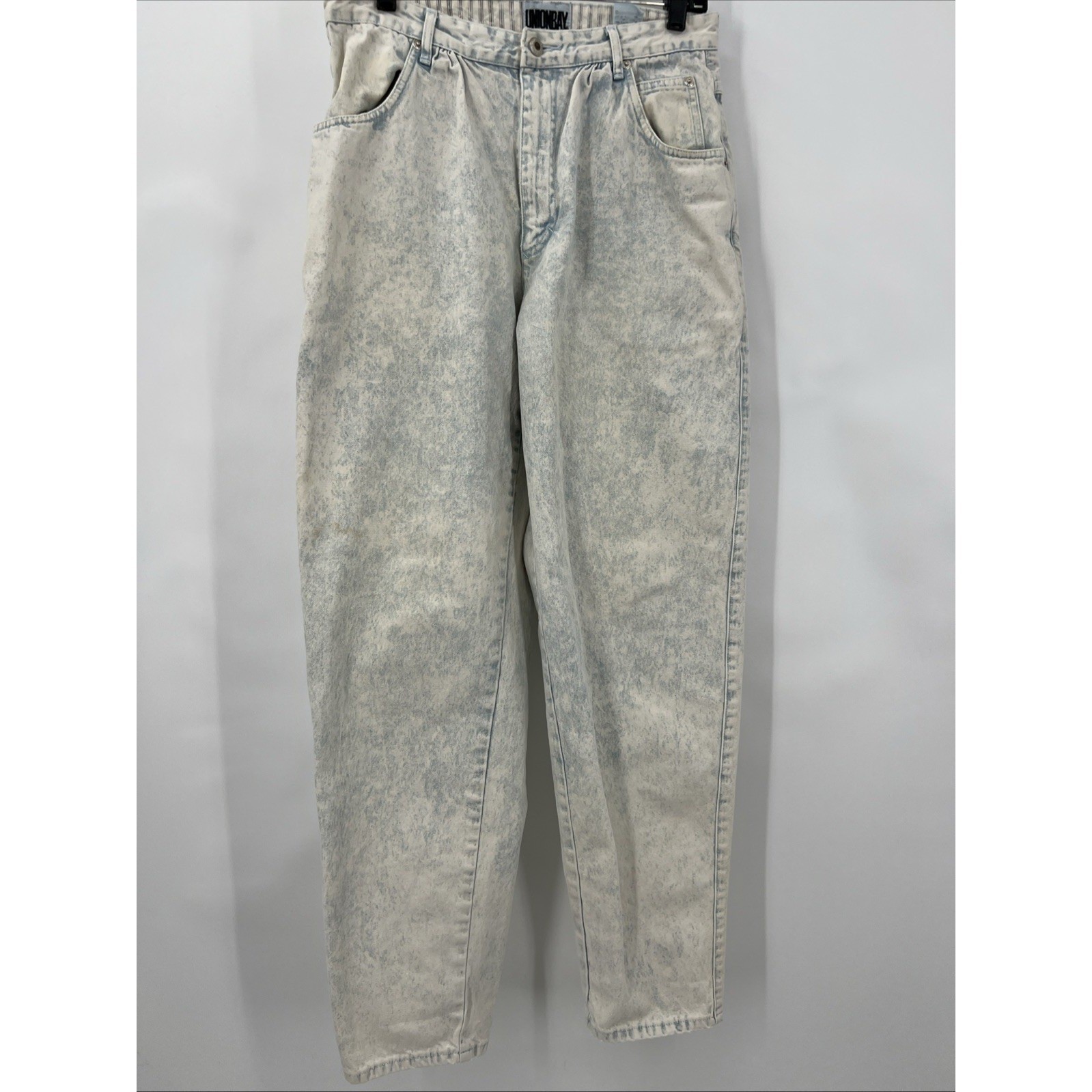 Vintage Unionbay Acid Wash High Waisted Mom Jeans 90s Tapered Leg 27&Prime;