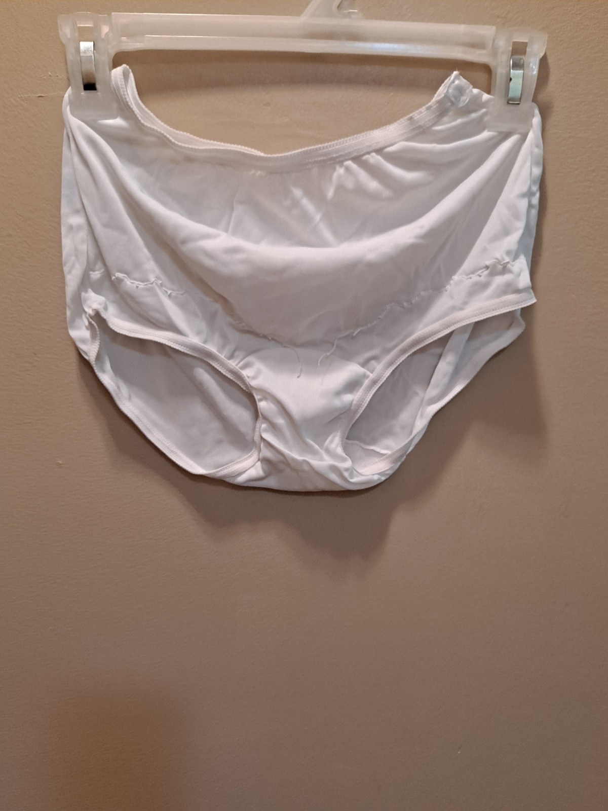 Vtg DIXIE BELLE NYLON Sz 4 White Pillow Tab Briefs Lace Leg Granny USA