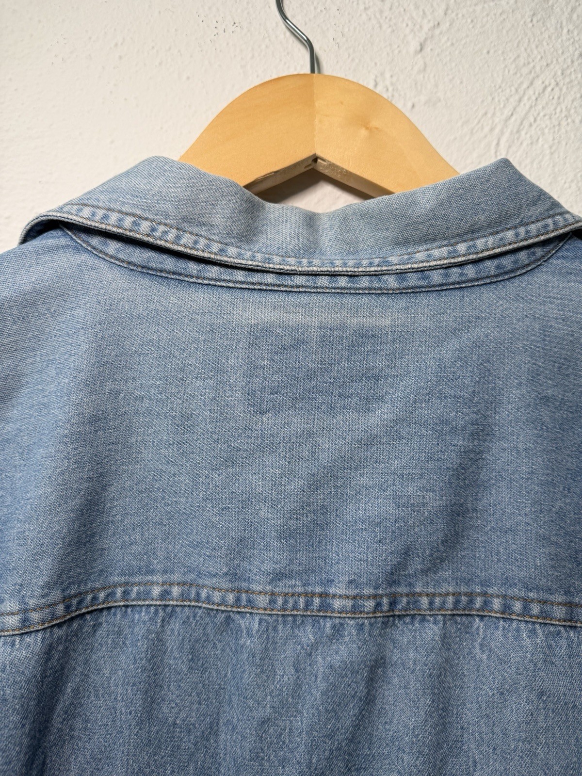 100% Cotton Denim Vintage Workwear Cowgirl Grandma Cottage Traditional Size L