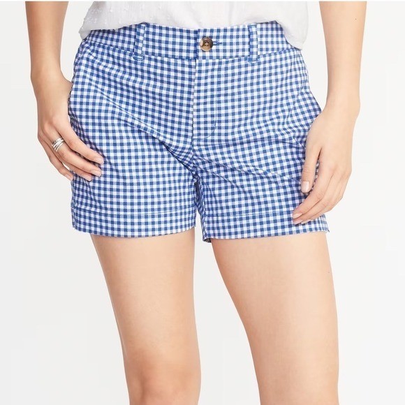 Old Navy Blue & White Patriotic Everyday Gingham Shorts – 6 EUC