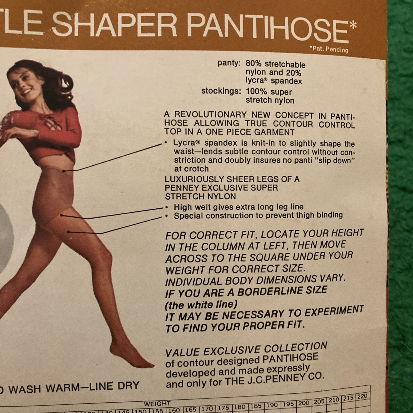 Vintage Gaymode Light Control Jet Brown Pantyhose Average Gala JCPenney Queen T