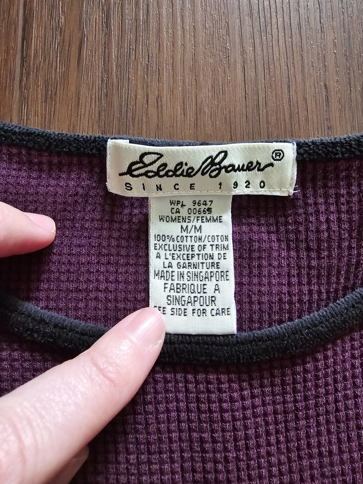 Vintage 90s Y2k Eddie Bauer Cotton Dress Purple Womens Medium Teacher Style