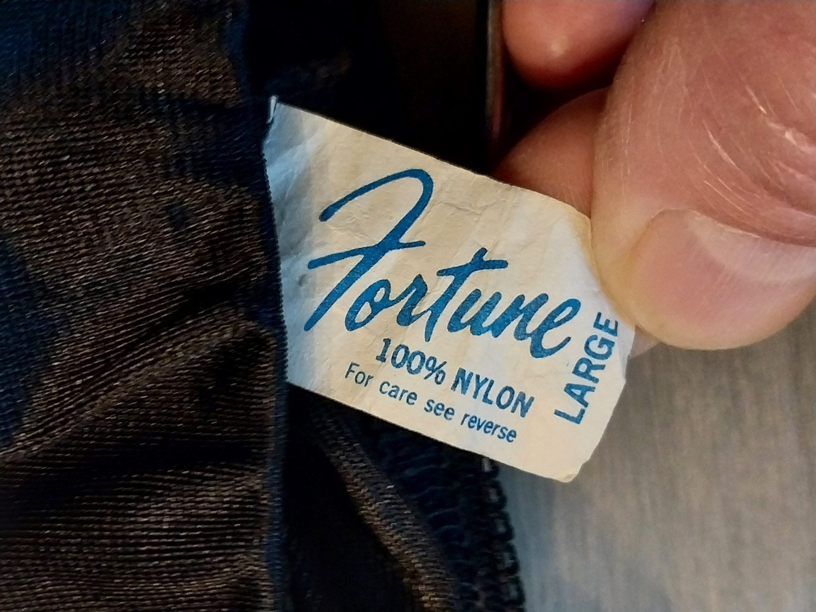 Vintage Fortune Black Nylon Half Slip Size Large 24“ Long See Description