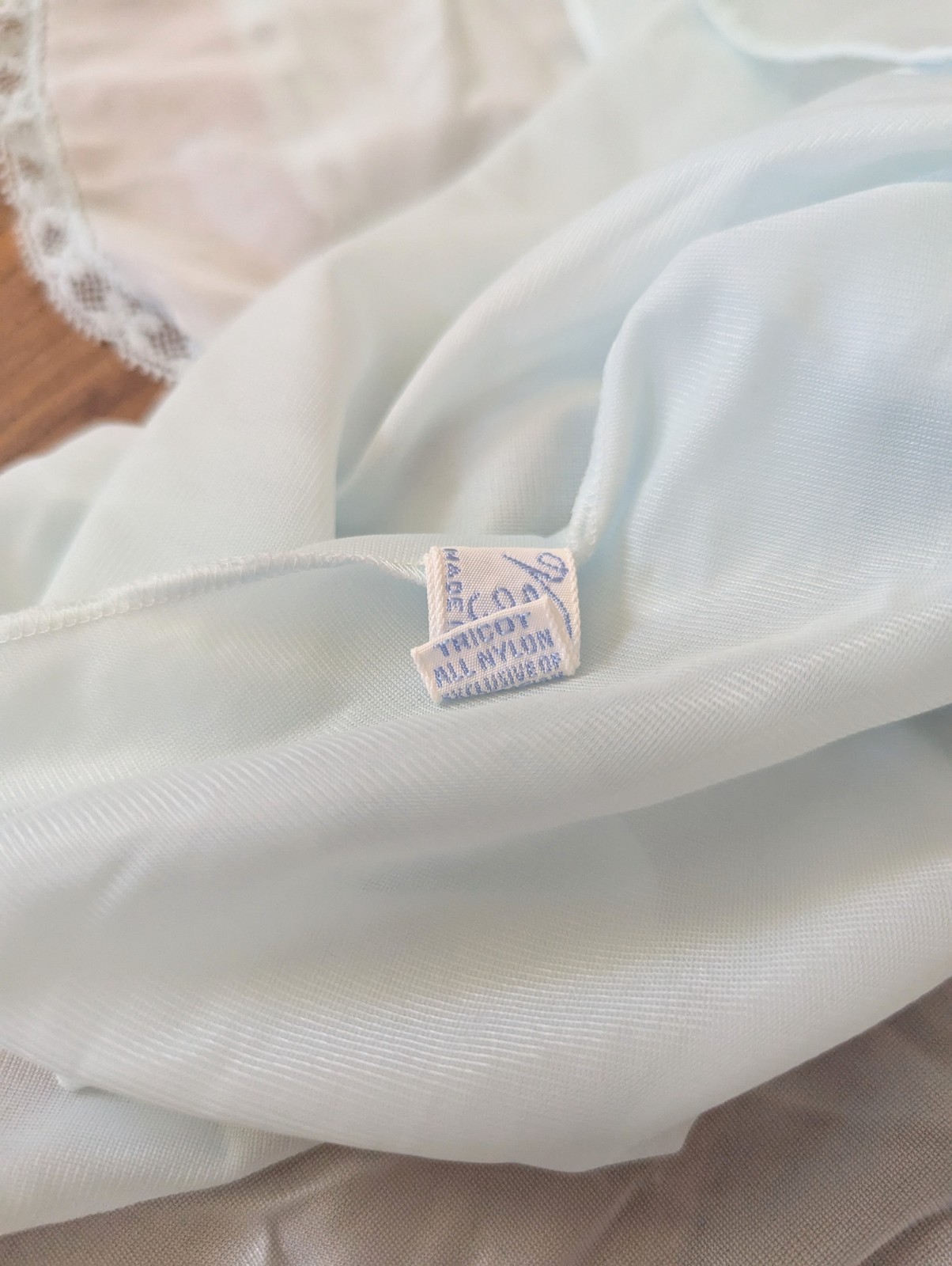 Vanity Fair Bed Jacket Sz M Babydoll Tricot Lace Feminine Fairy Core Vintage 60s