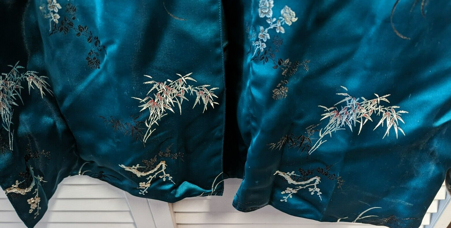 Fancy Vintage Chinese Silk Embroidered Styled Dress By Peony Brand Small ?