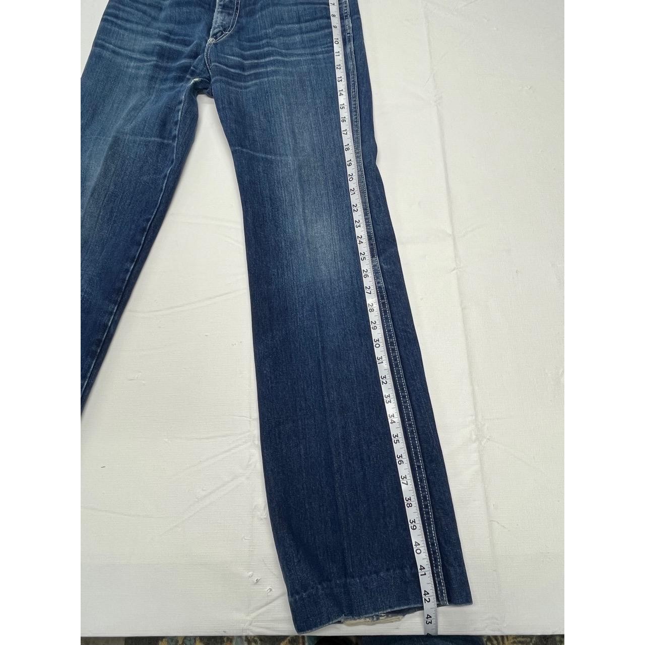 Vintage Jordache Women&rsquo;s Blue Denim Straight Bootcut Frayed Hem Jeans 32 L