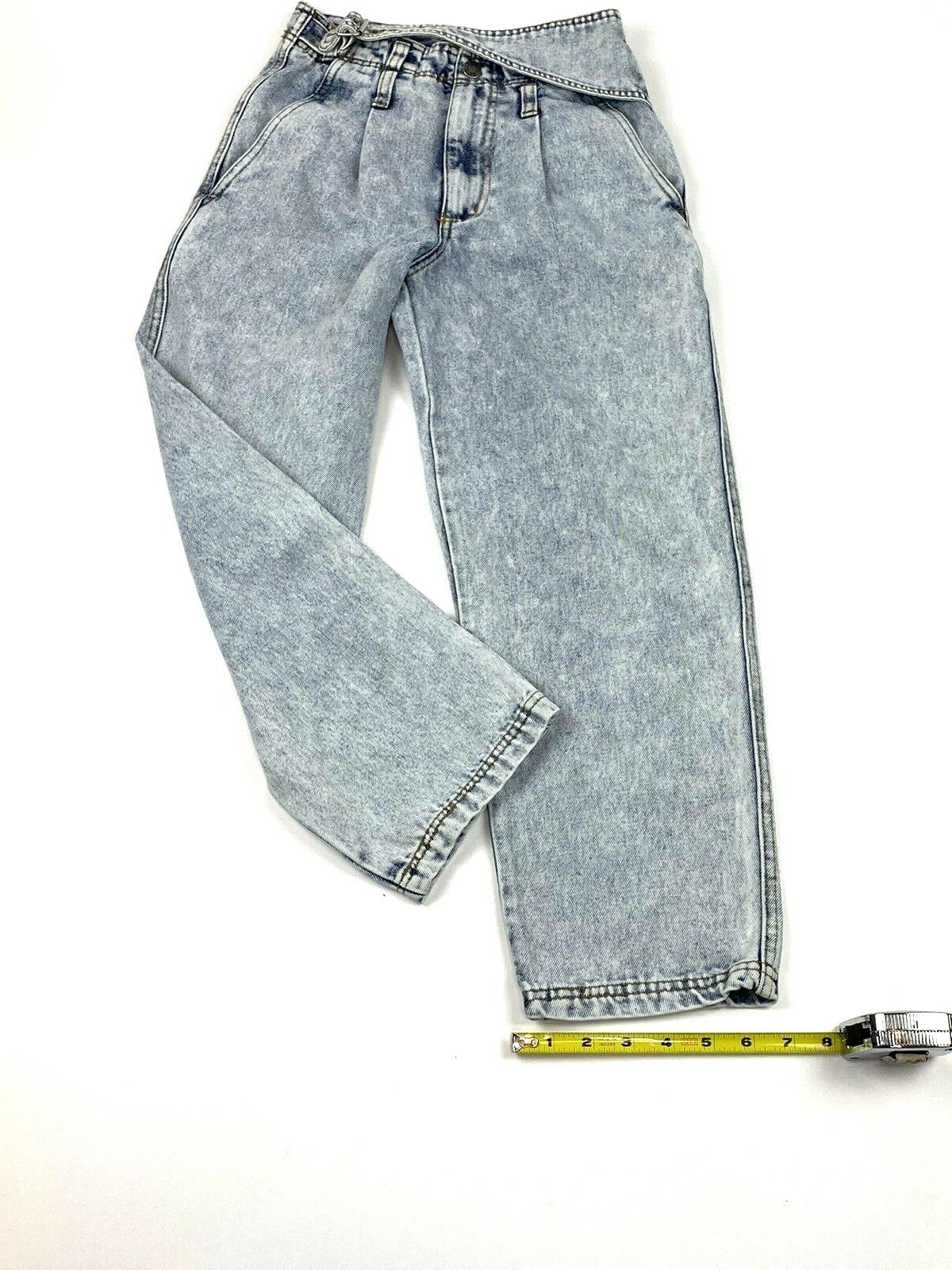 Vintage 80s 90s Bugle Boy Acid Wash High Waist Mom Jeans Sz. 10 W 24-25 in.