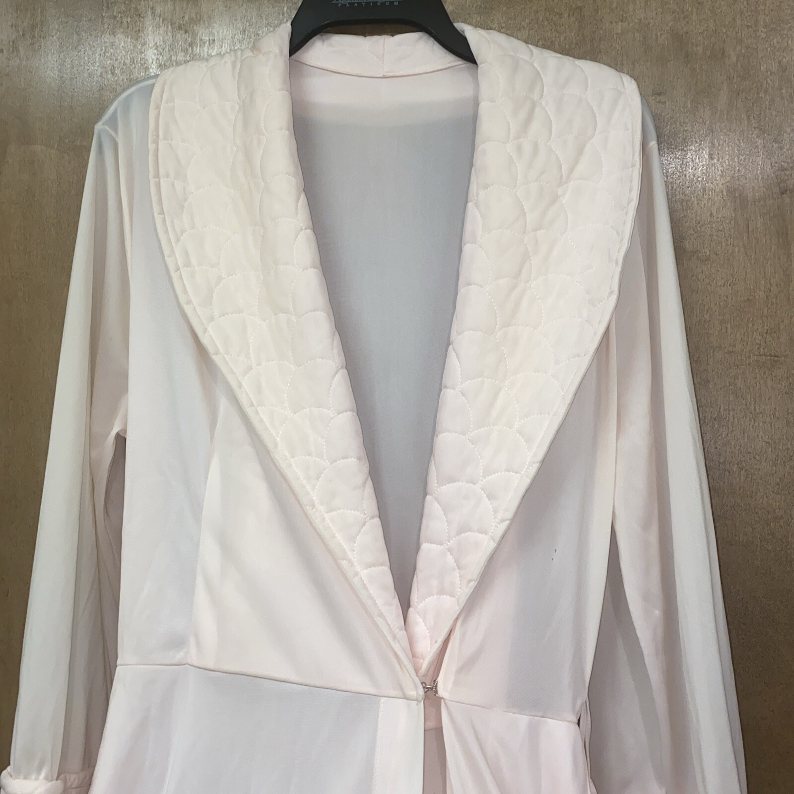 VTG Van Raalte Long All Nylon Soft Pink Peignoir Robe 132’ Sweep Olga Style