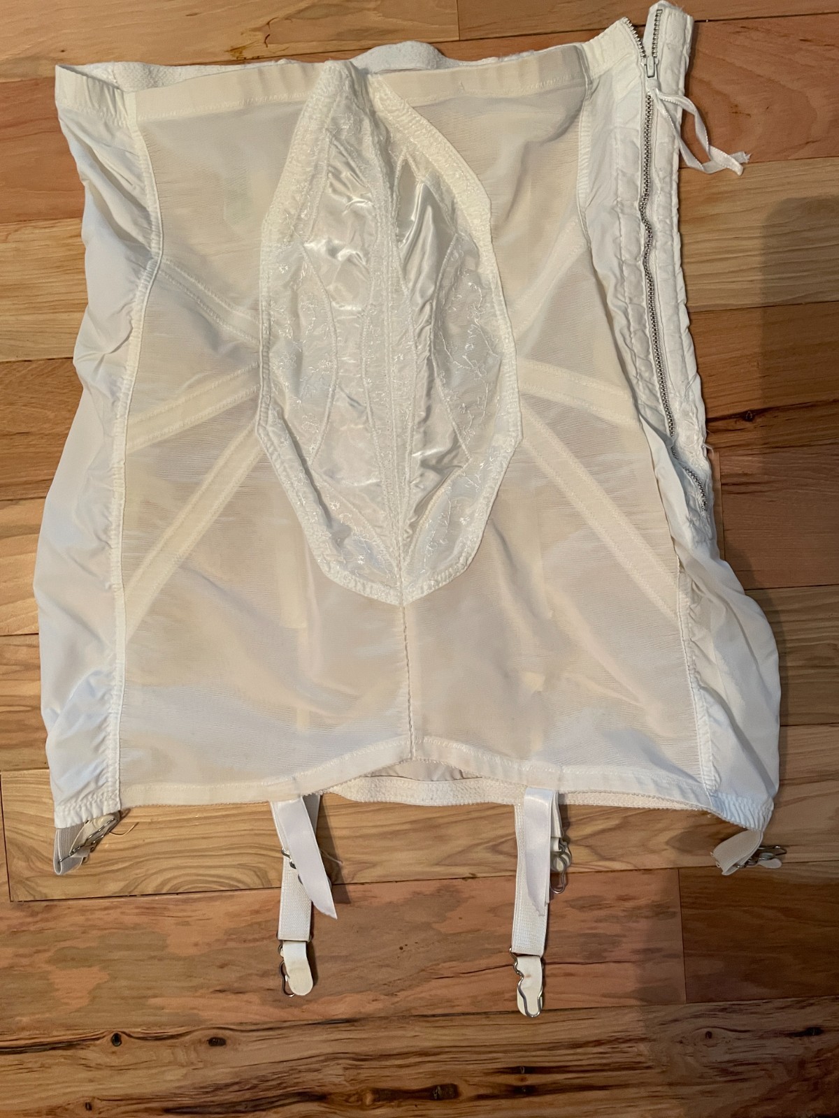 Vtg 60s Poirette Promise High Waist Open Bottom Dress Girdle Garter 32