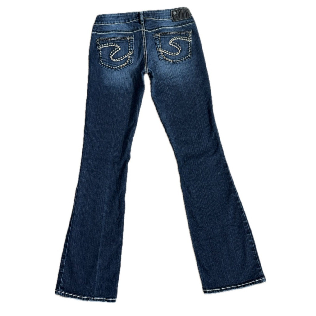 👖🌵 SILVER Aiko Bootcut Jeans Women&rsquo;s Dark Wash Western Y2K Sz 28