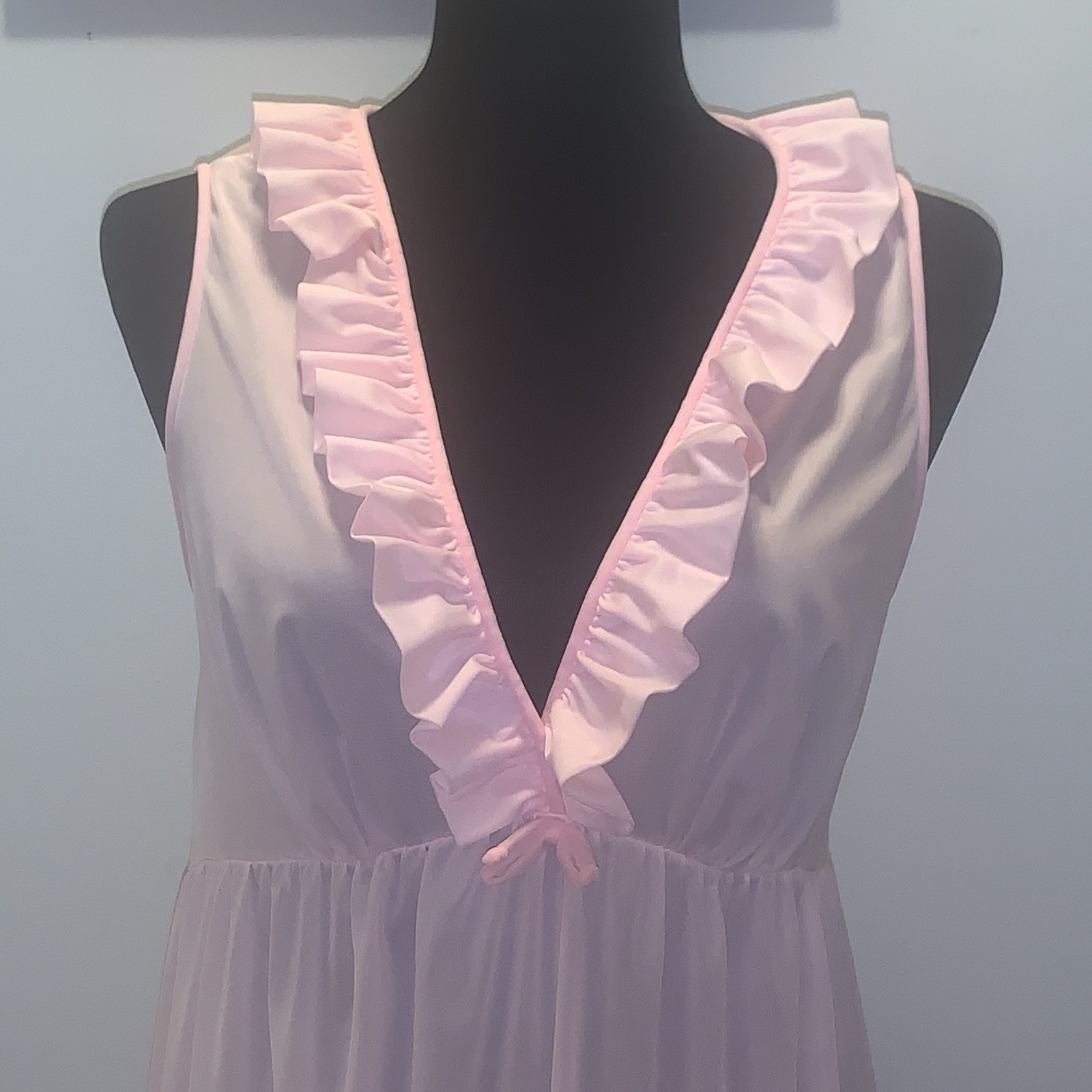 Vintage Gilead M Long Pink Babydoll Glamour Nightgown Nighty