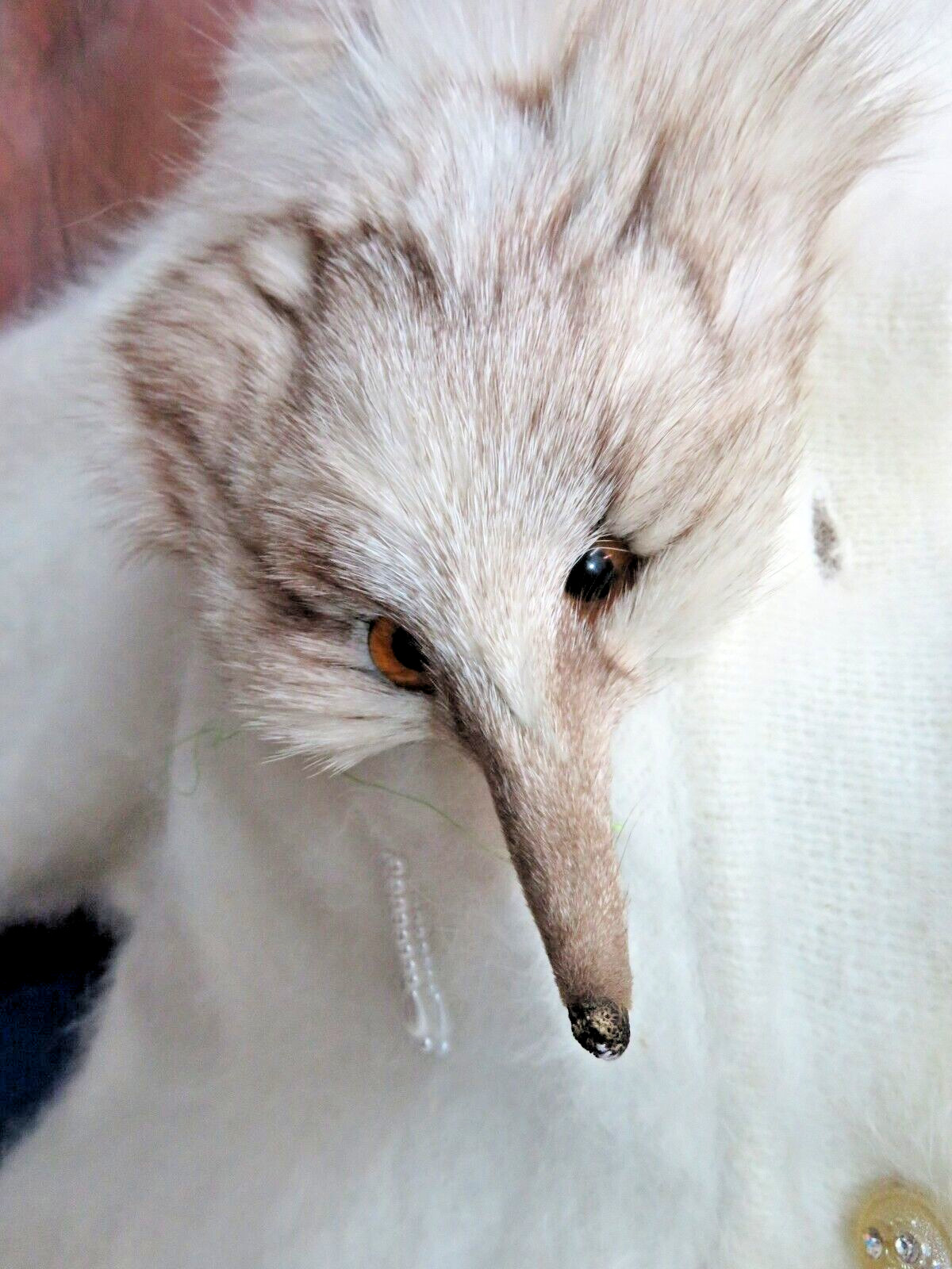 Sweater Jacket Angora and Fox Fur cocoon Batwing Art Deco Flapper style My Lady