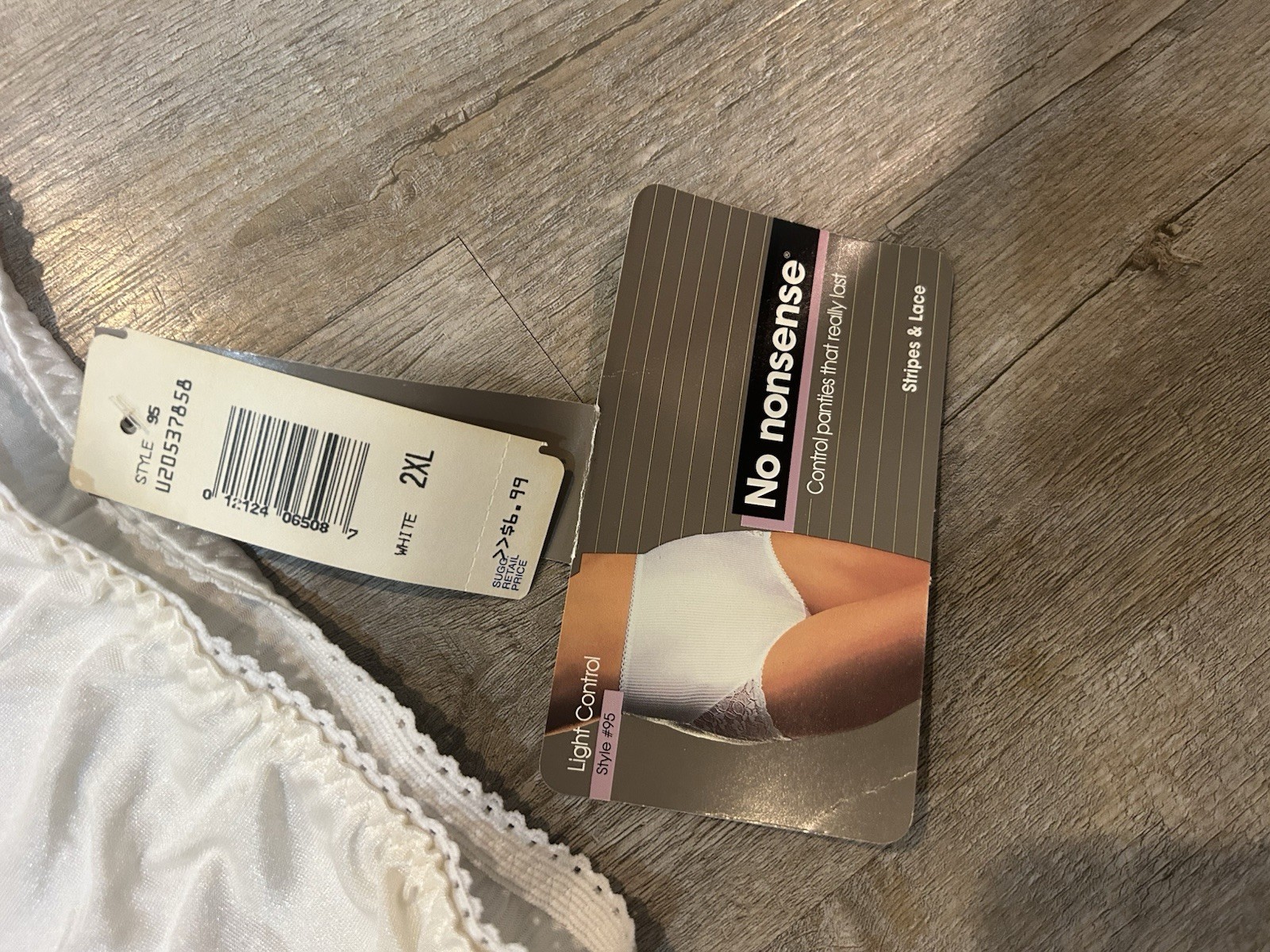 VTG No Nonsense Light Control Shape White Panties NWT SZ 2XL