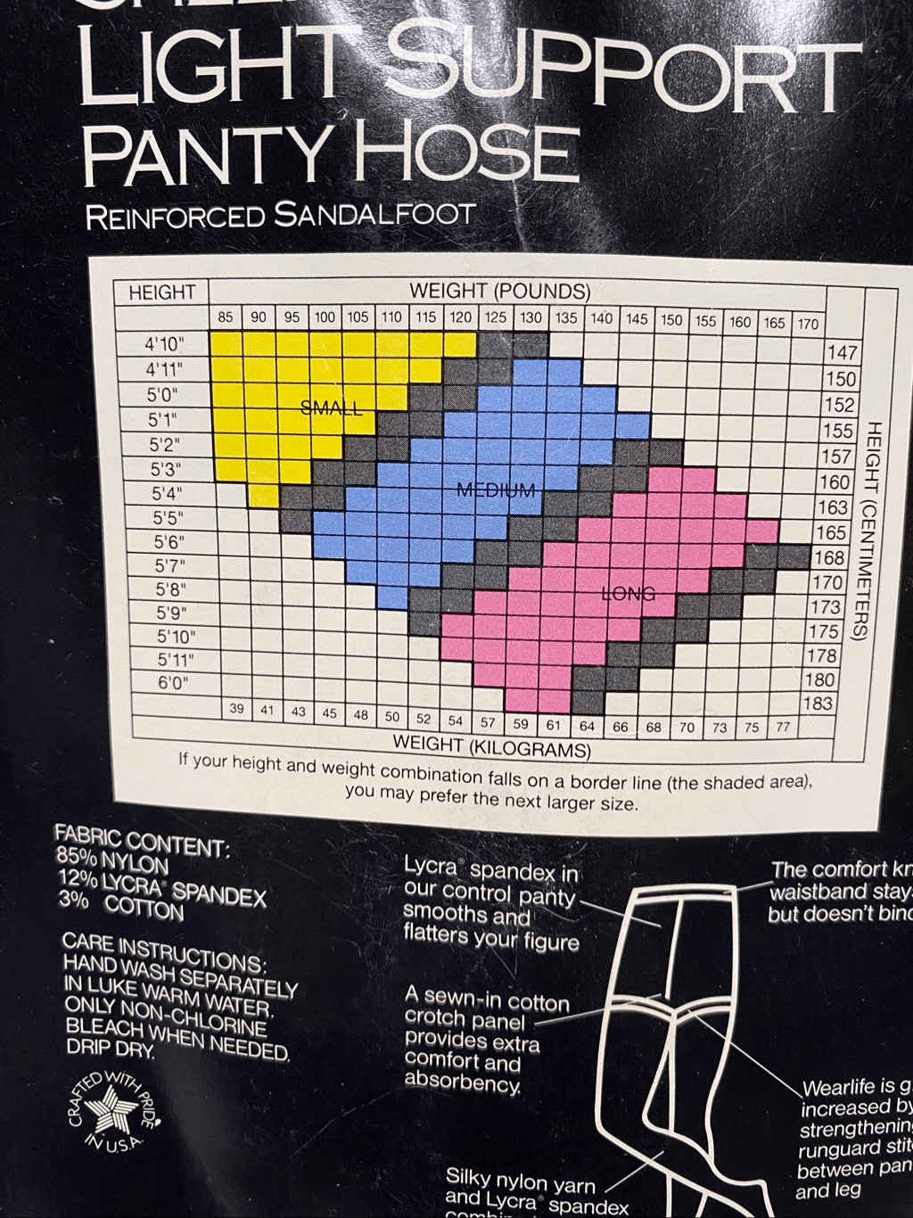 Trend Basics Sheer Light Support Pantyhose Navy Medium Reinforced Sandalfoot