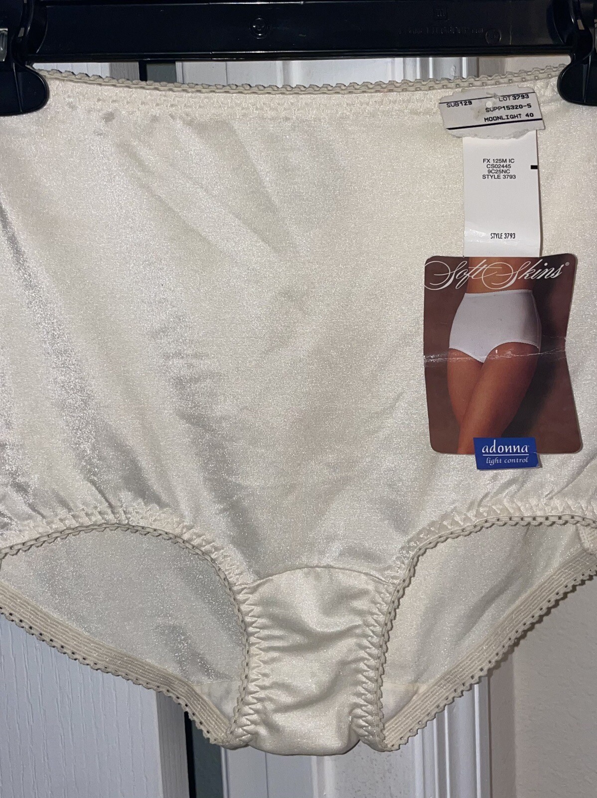 Vtg Adonna Soft Skins 3793 Light Control Brief High Waist Nylon Panties M Medium