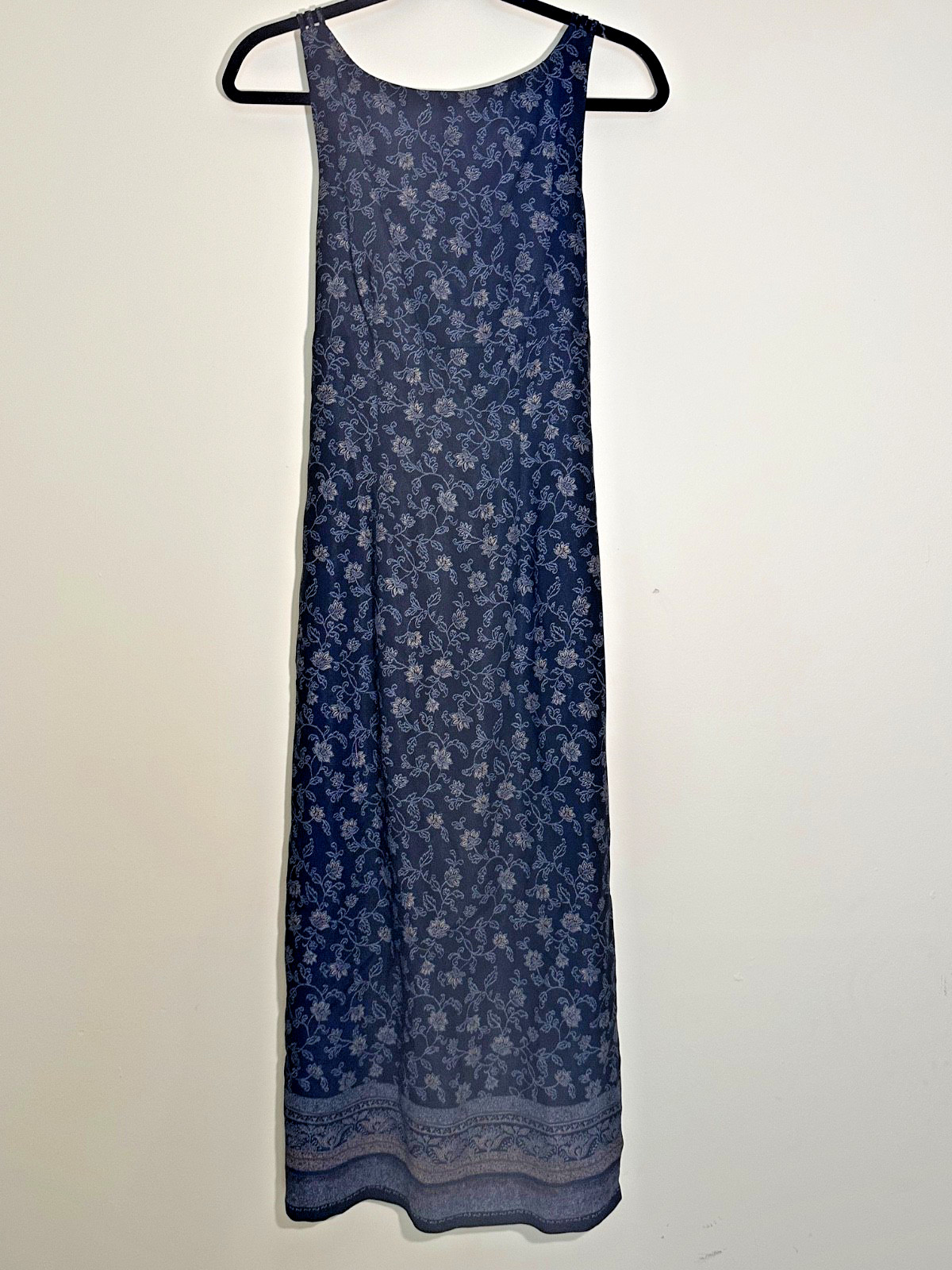 CDC VTG Blue Floral Tapestry Dress – SZ 6 – Boho y2k Lizzie Mcguire 2000&rsquo;s 90&rsquo;s
