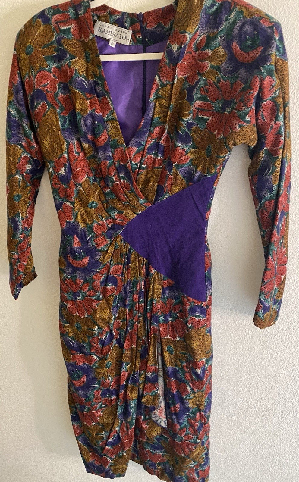 Geary Roark Suede Kamisato Vintage 80s Boutique Dress