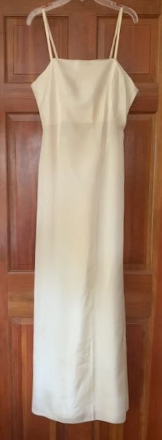 Authentic Antique 1920s Long Slim Full Slip Side Hooks Snaps Rayon Taffeta Darts