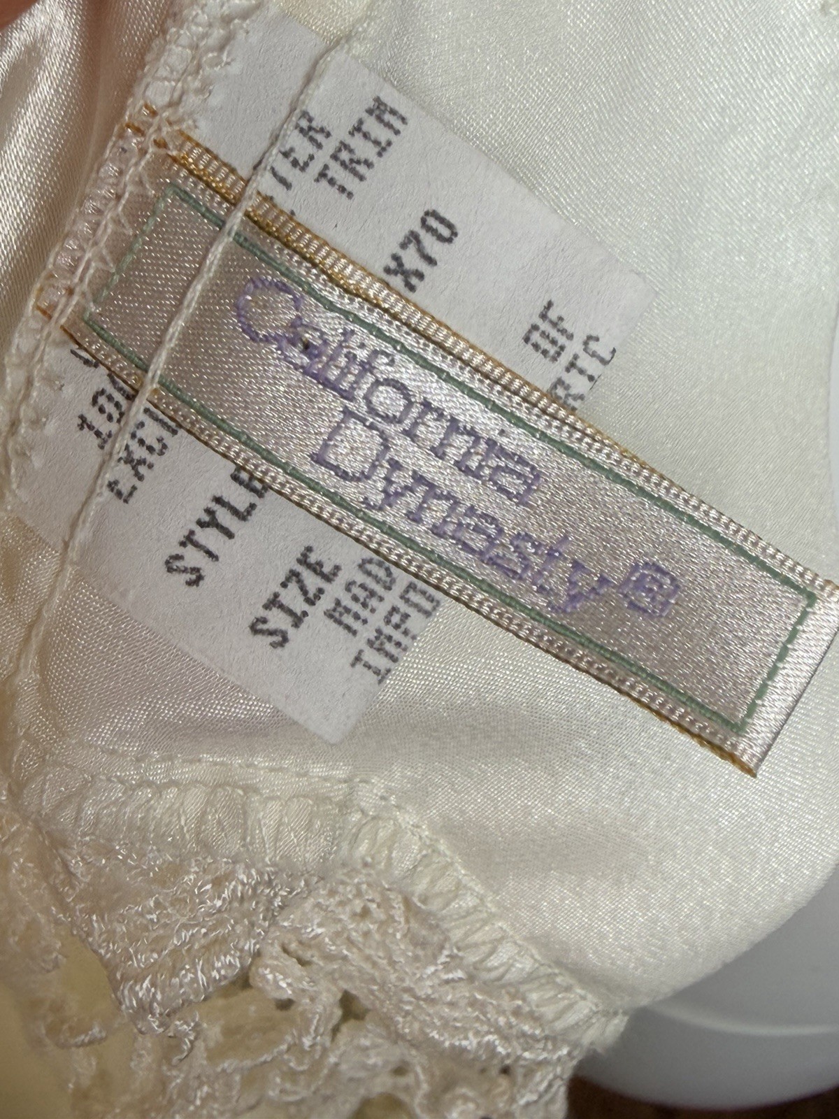 Vintage Fantasies by Morgan Taylor Bodysuit Teddy sexy satin Negligée L Ivory