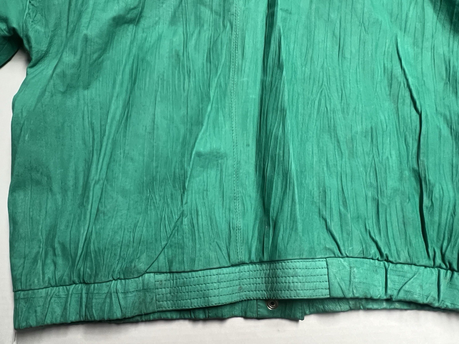 Vintage 80’s Split End Ltd. Leather Jacket Women’s Size 13/14 In Green