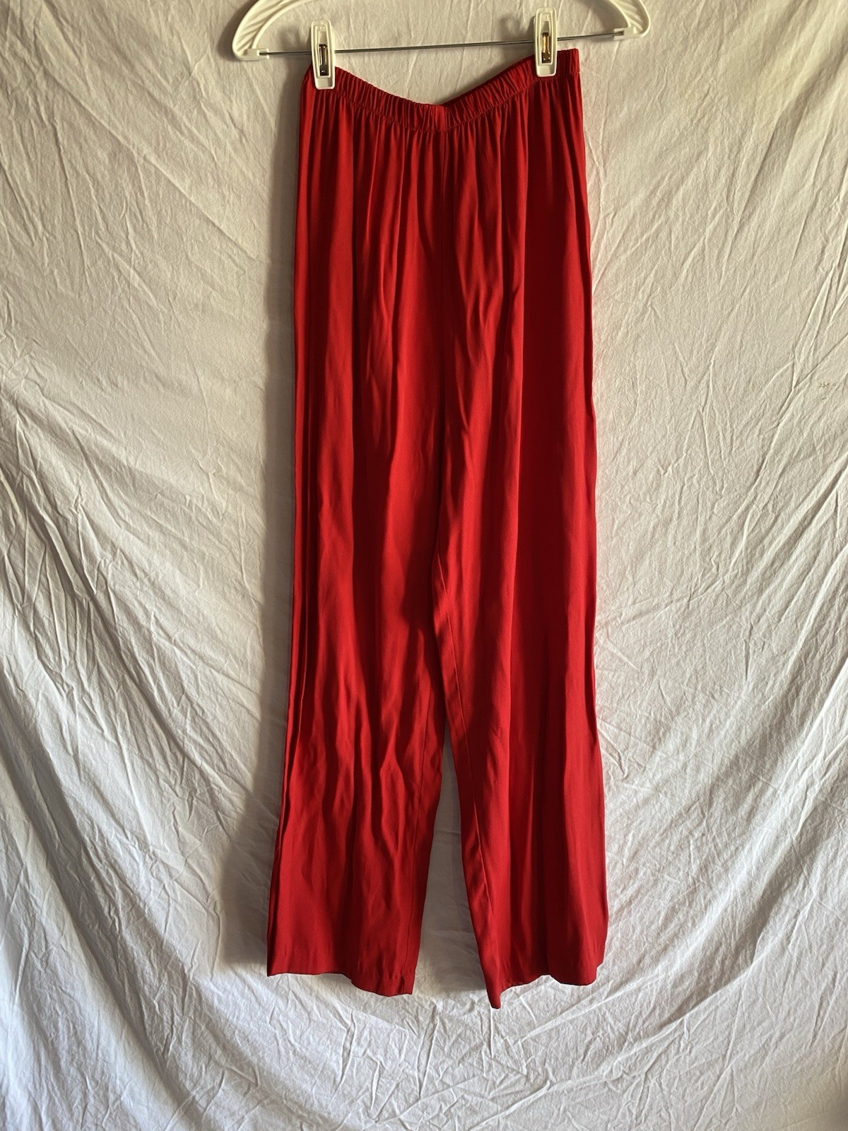D.J. Summers 1980s Red Pant Suit Set Rayon Acetate Tailored Size 4