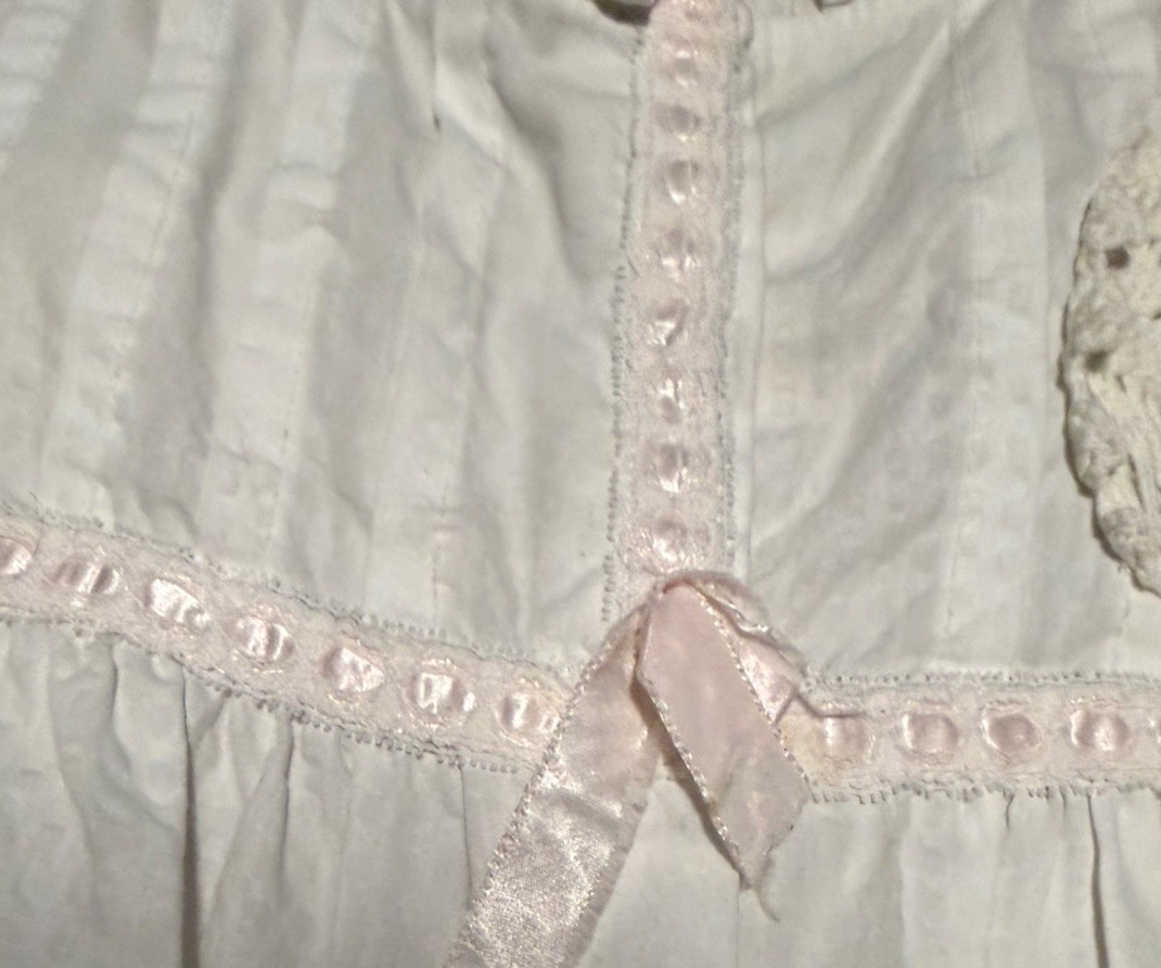 Upcycled Vintage Cottagecore Nightgown XL Shabby Chic Floral Lace Prairie Gown
