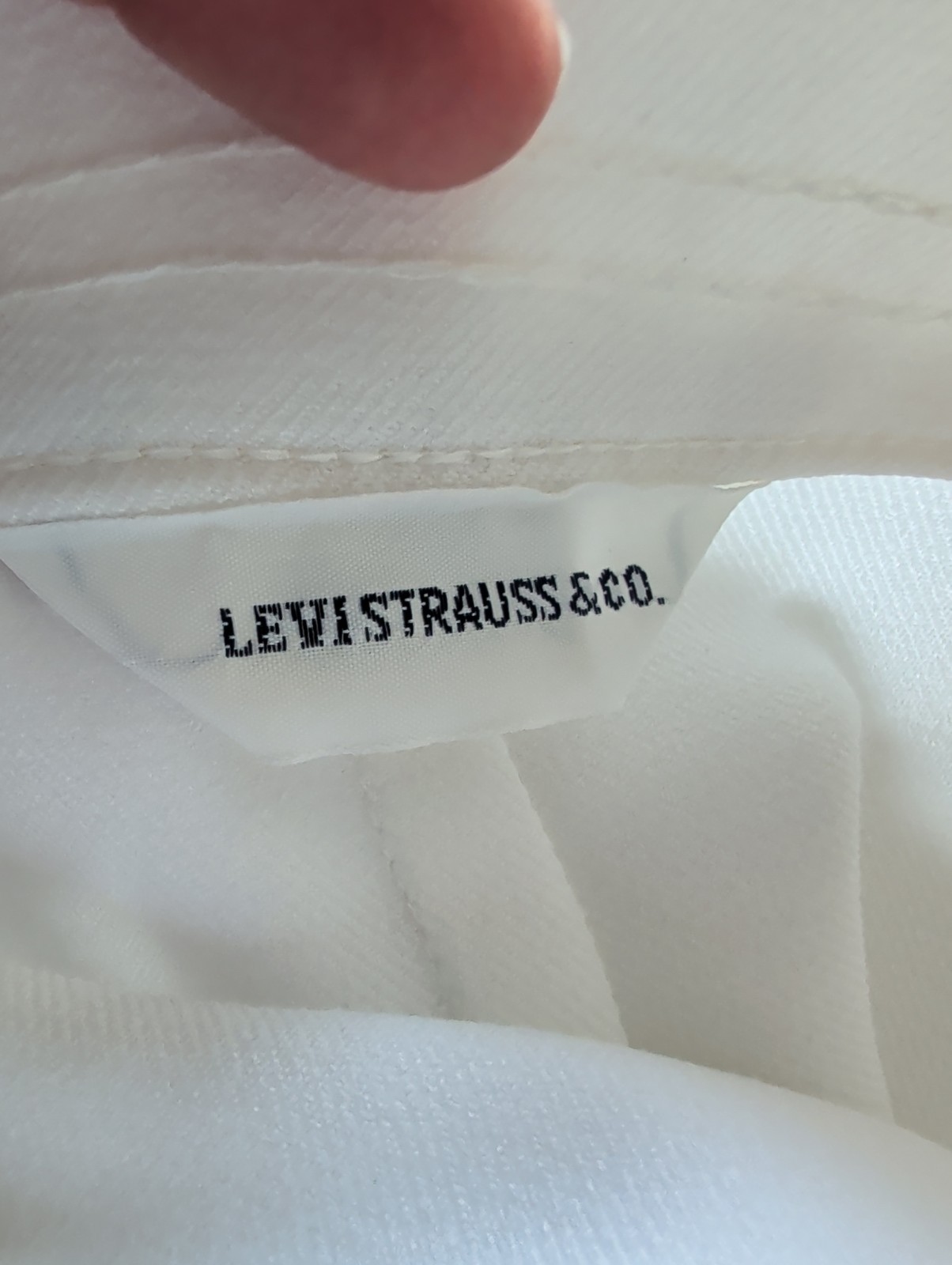 *Vtg* Levi Women&rsquo;s Bend Over Polyester Blend Pants White 23 X 25.5