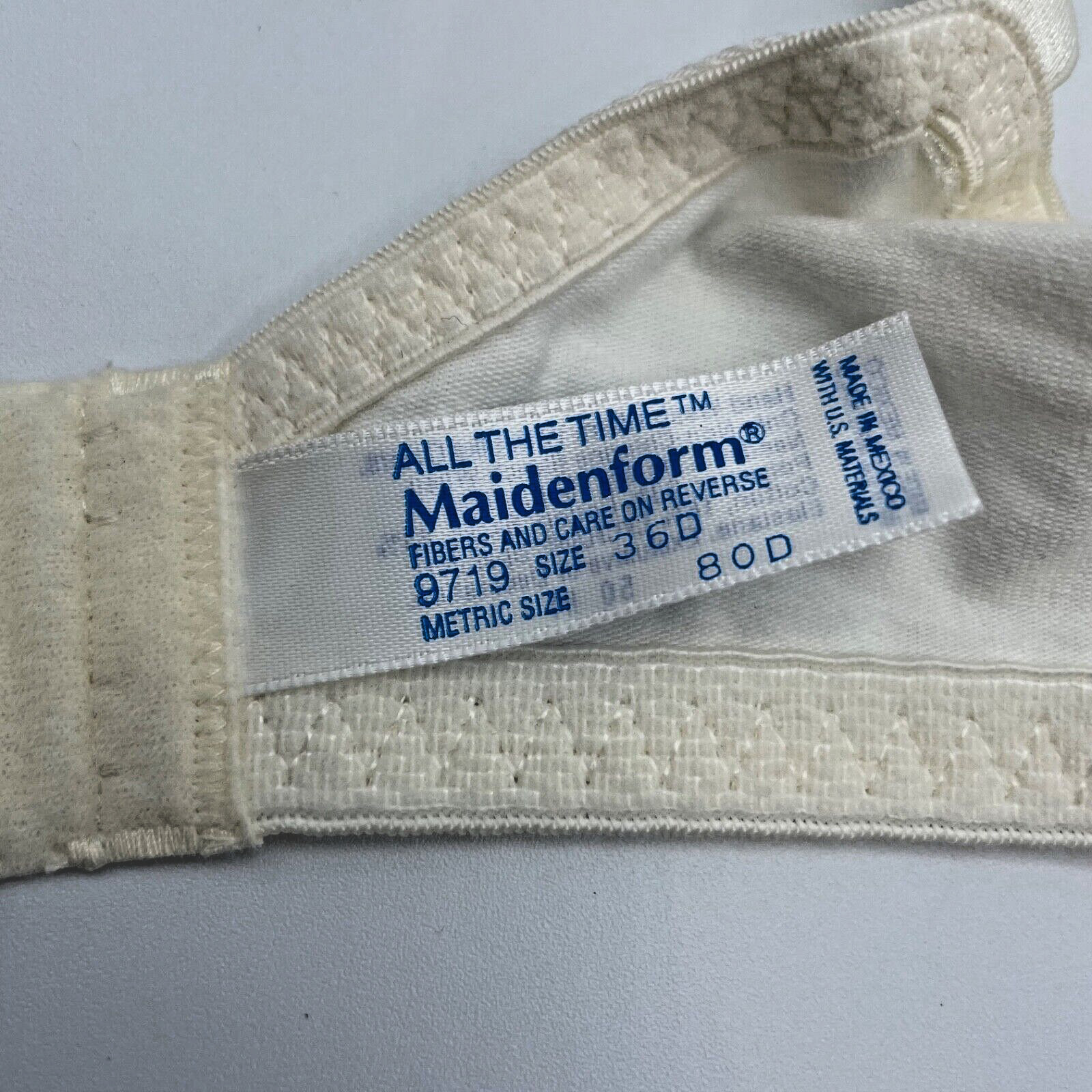 Maidenform 9719 All The Time Cotton Poly Blend Underwire Full Coverage Bra 36D