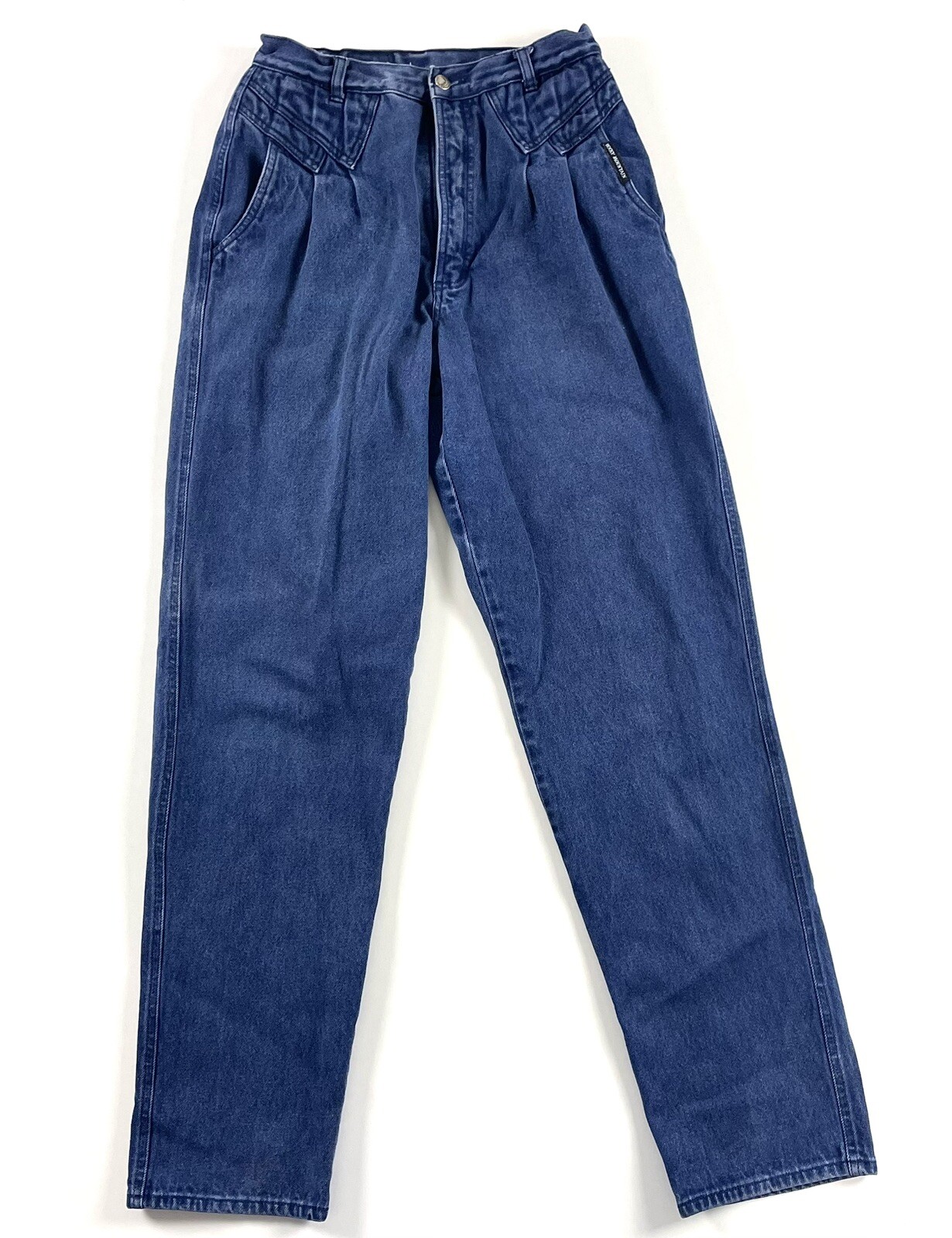 Rocky Mountain Blue Jeans High Rise Bare Back Pleat Front Size 32/13 x 35