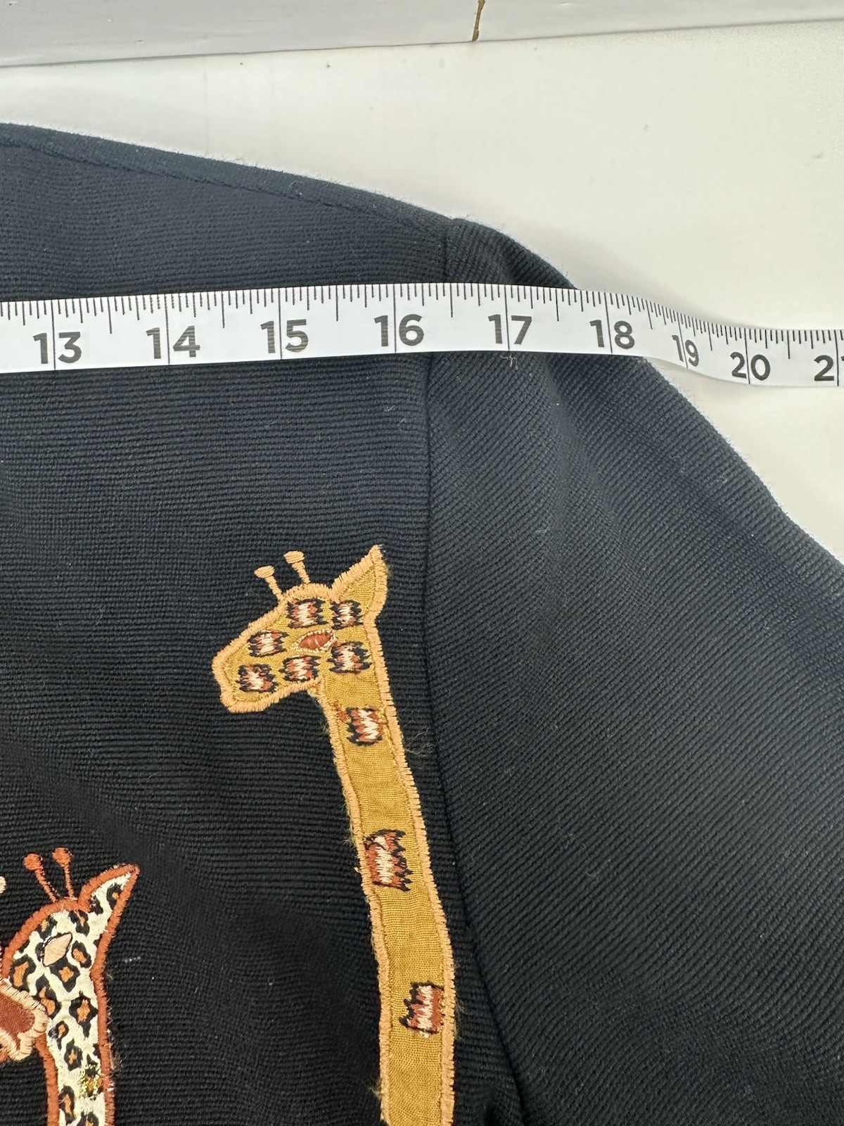 VTG Daniel K Giraffe Jacket Womans Black Artsy Safari Animal Novelty S READ
