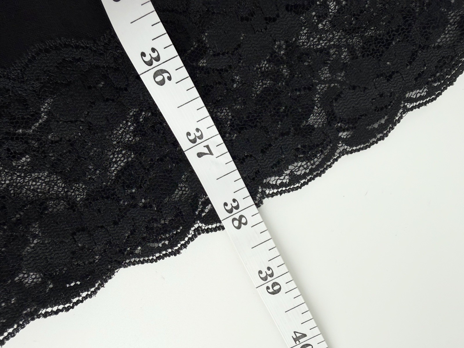Vintage Perfectform Black Nylon Full Slip 44B XL Lace Antron III Made in USA