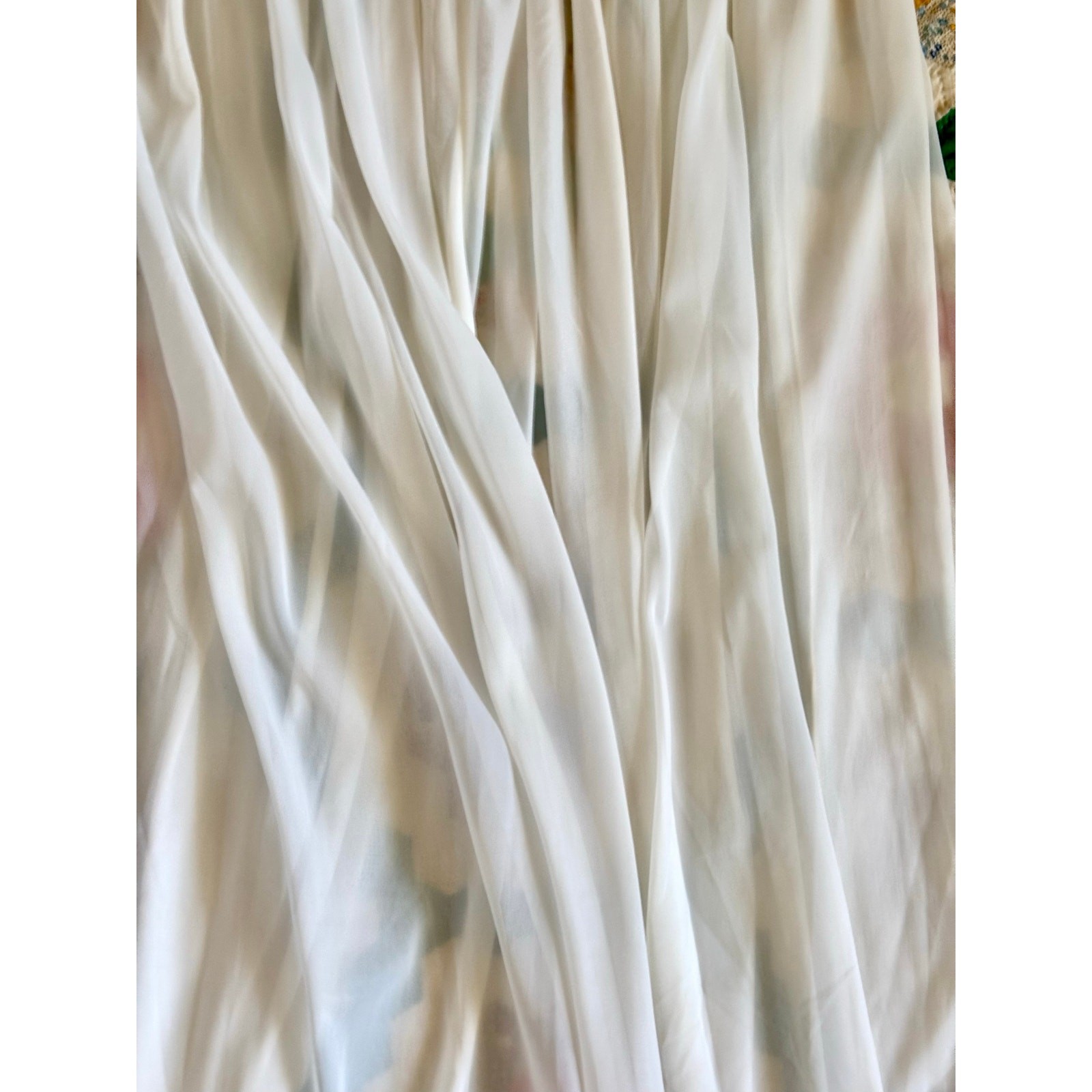 Vintage 1960s White Nylon Peignoir Robe Lady Lenora Tulle Trim Bridal