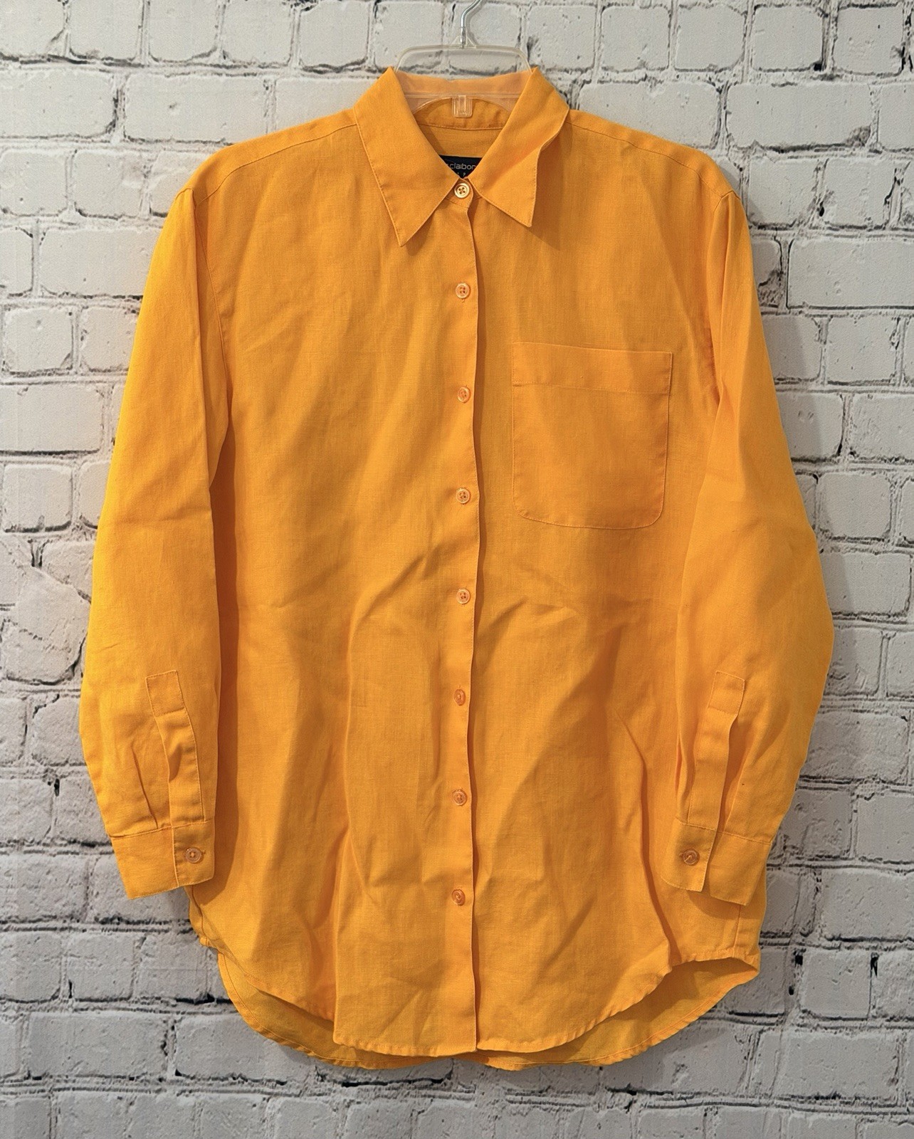 Vintage 90s Liz Claiborne Lizsport Women&rsquo;s Linen Button Up Shirt S