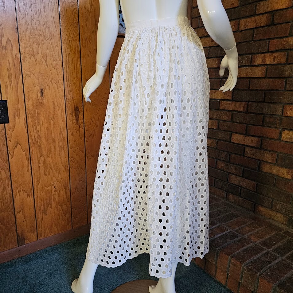 Vtg 60s Eyelet Lace Tea Timer Play Shorts & Skirt Chuck Howard Beach Party XS/S