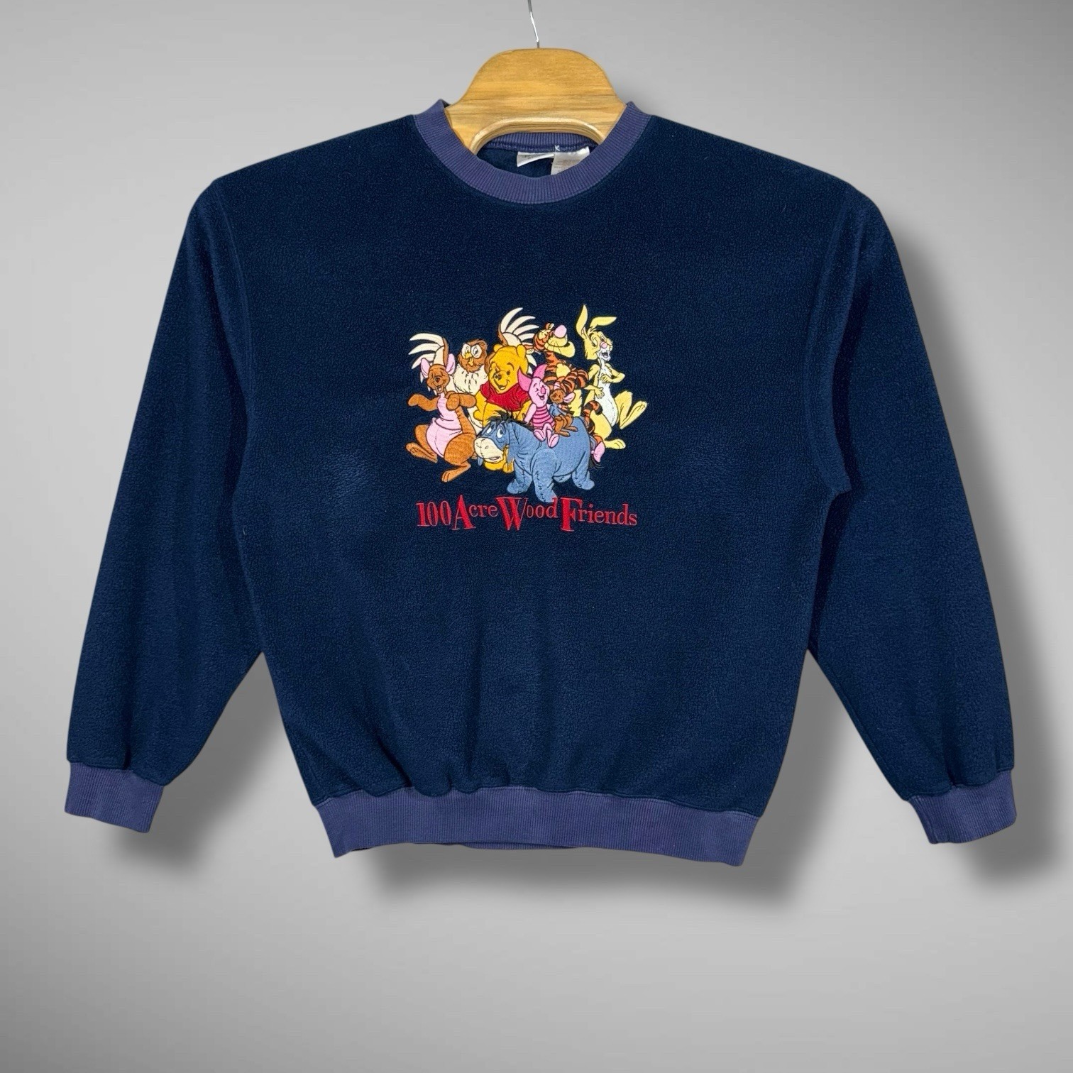 Disney Winnie the Pooh Fleece Sweatshirt Adult Small 100 Acre Wood Friends