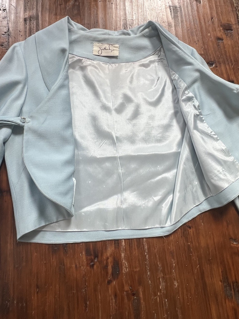 Jonathan Logan 1950s 2 piece shift Dress & Bolero powder Blue size 4 *see note
