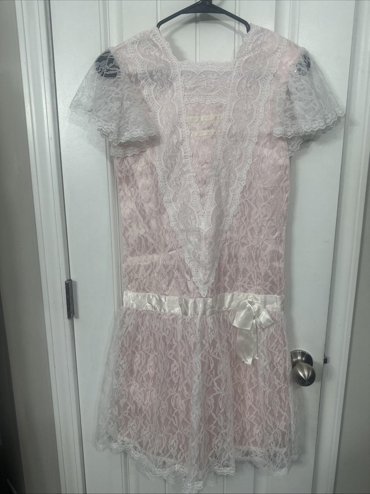 Gunne Sax Jessica McClintock 1980s Vintage Drop Waist Lace Dress Dollette