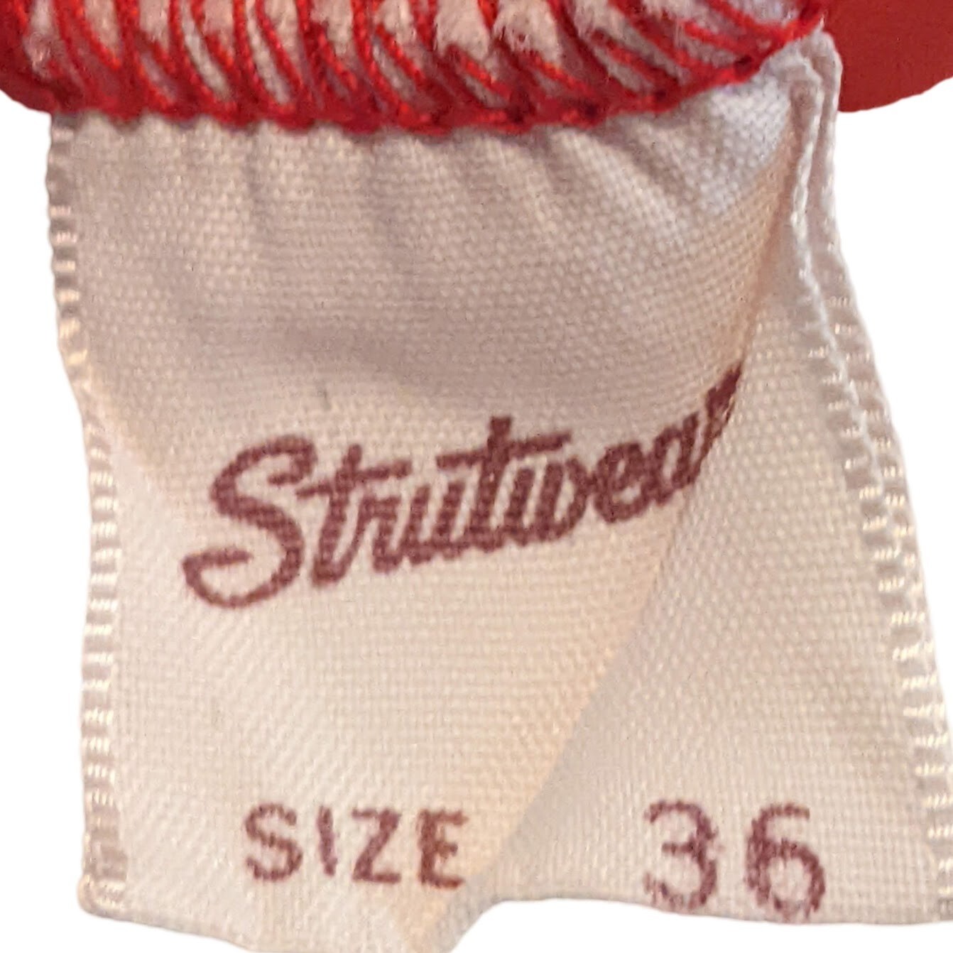 Strutwear Vintage 1950s Red Embroidered Slip/Nightie-Size 36