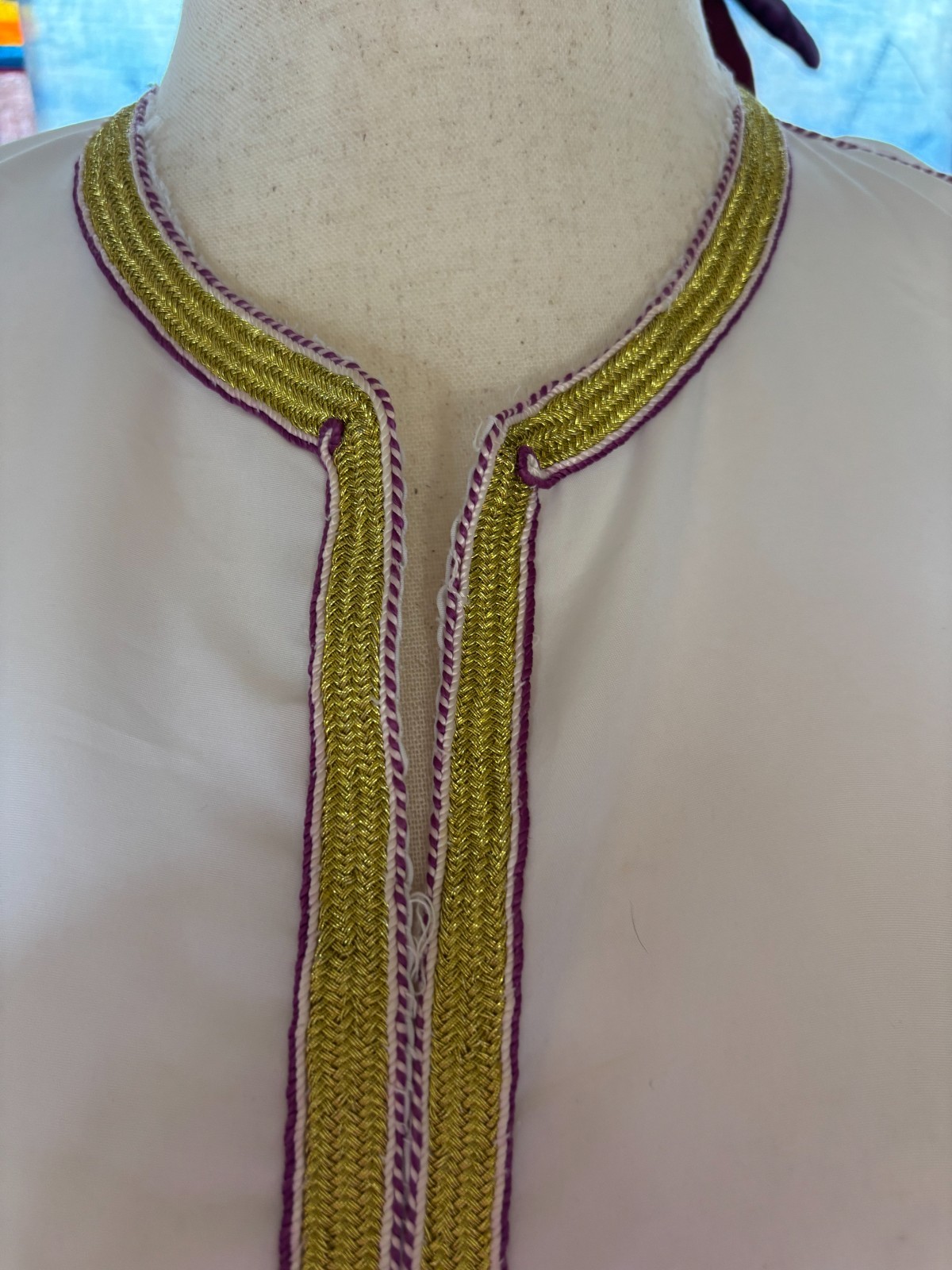Vtg mid 60&rsquo;s – 70&rsquo;s 2pc Moroccan Caftan Set Sz L-XL