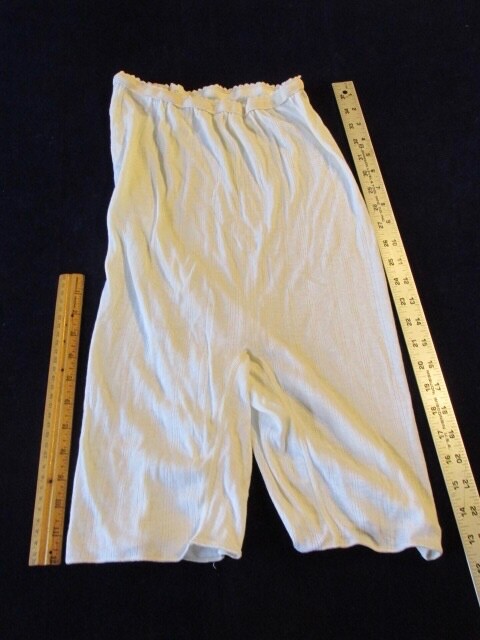 Vtg Lollipop White Cotton Mid-Length Pantie Long Leg Anti-Chafing Large