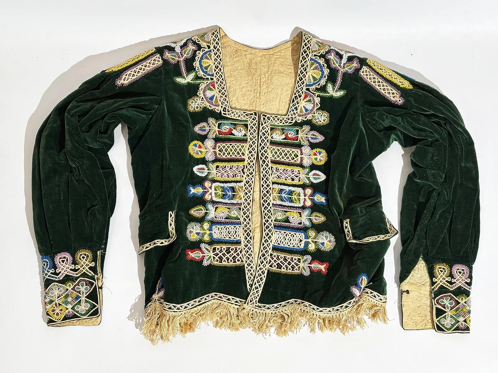 Antique Eastern European Beaded Velvet Jacket