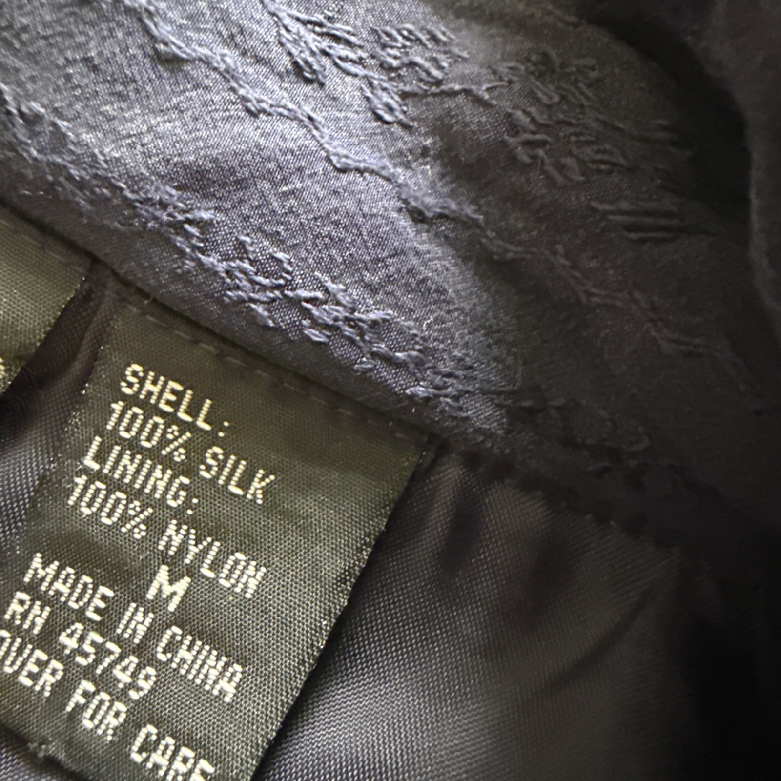 80s Mureli 100 Silk Jacquard Jacket Textured Avant Garde Vtg Windbreaker Golf M
