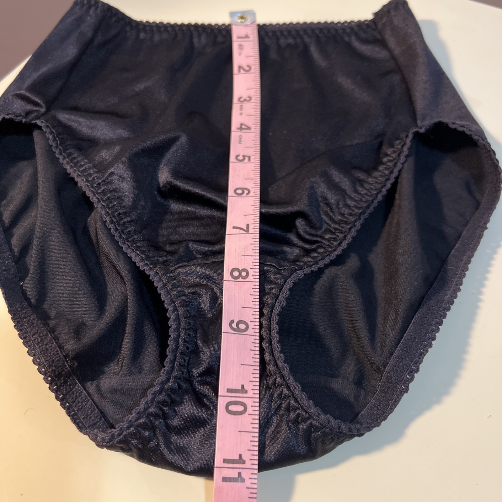 VTG Vanity Fair Panties Second Skin Glossy Satin Black Small 5 Mexico